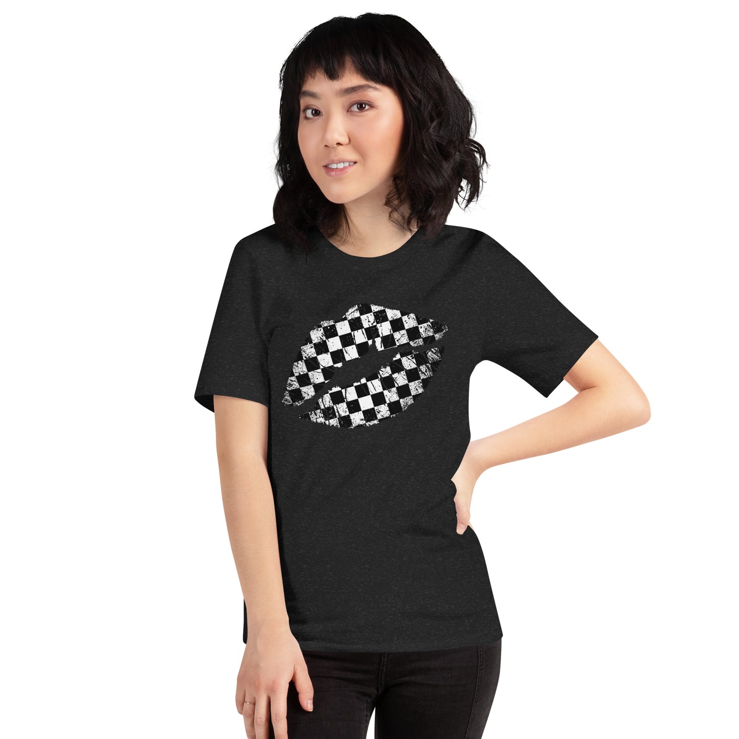 Checkered Lips t-shirt